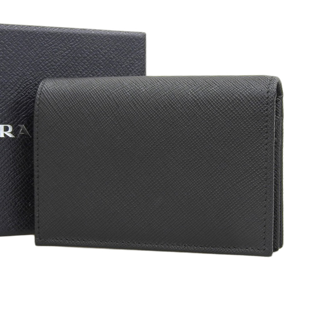 PRADA プラダ サフィアーノ コンパクトウォレット 二つ折り黒 PRADA プラダ サフィアーノ コンパクトウォレット 二つ折り黒