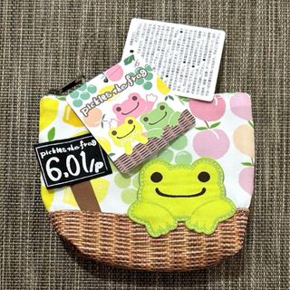 かえるのピクルス ティッシュポーチ フルーツマルシェ 果物 ミニポーチ(キャラクターグッズ)