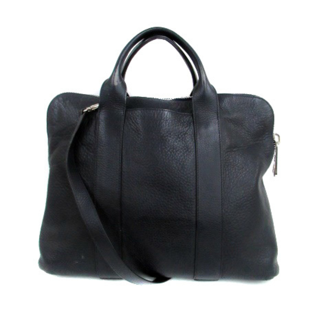 ヒロフ ランポ レザー ハンド ビジネス バッグ 2WAY ショルダー 紺 ヒロフ ランポ レザー ハンド ビジネス バッグ 2WAY ショルダー 紺