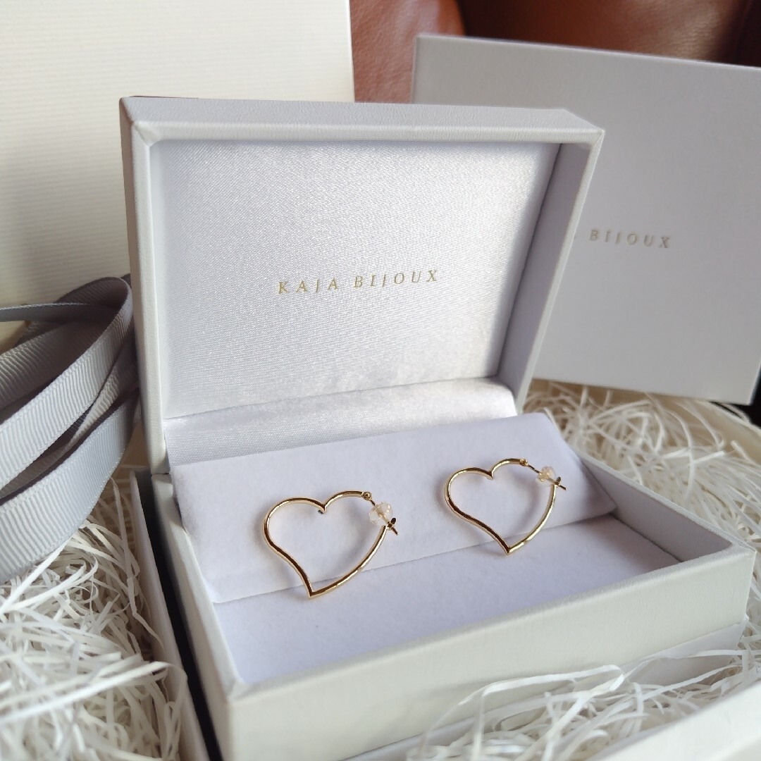 kaja bijoux カジャビジュー k18 スモールハートフープピアス kaja bijoux カジャビジュー k18 スモールハートフープピアス