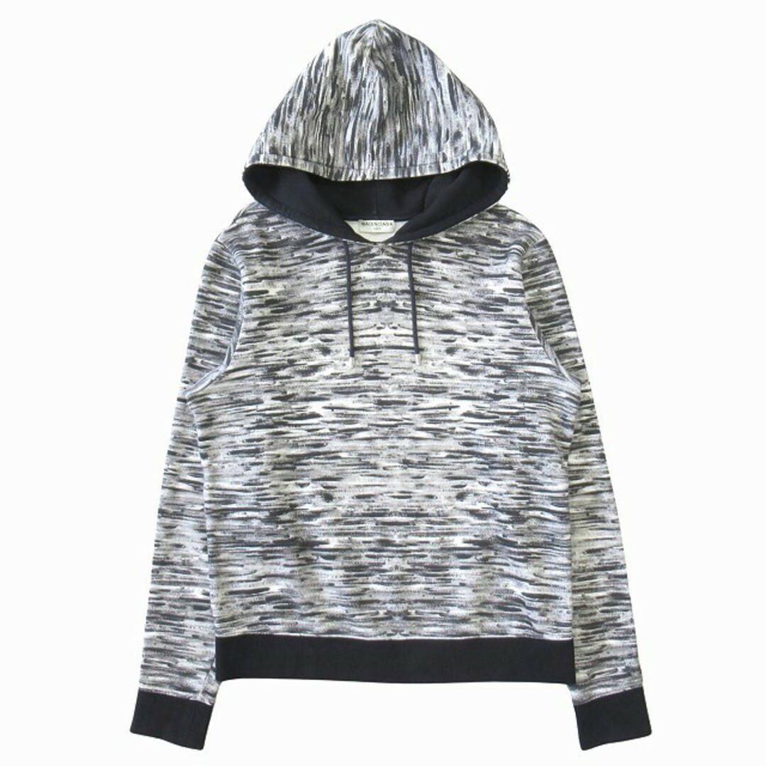 バレンシアガ BALENCIAGA 総柄 プルオーバー パーカー スウェット S バレンシアガ BALENCIAGA 総柄 プルオーバー パーカー スウェット S