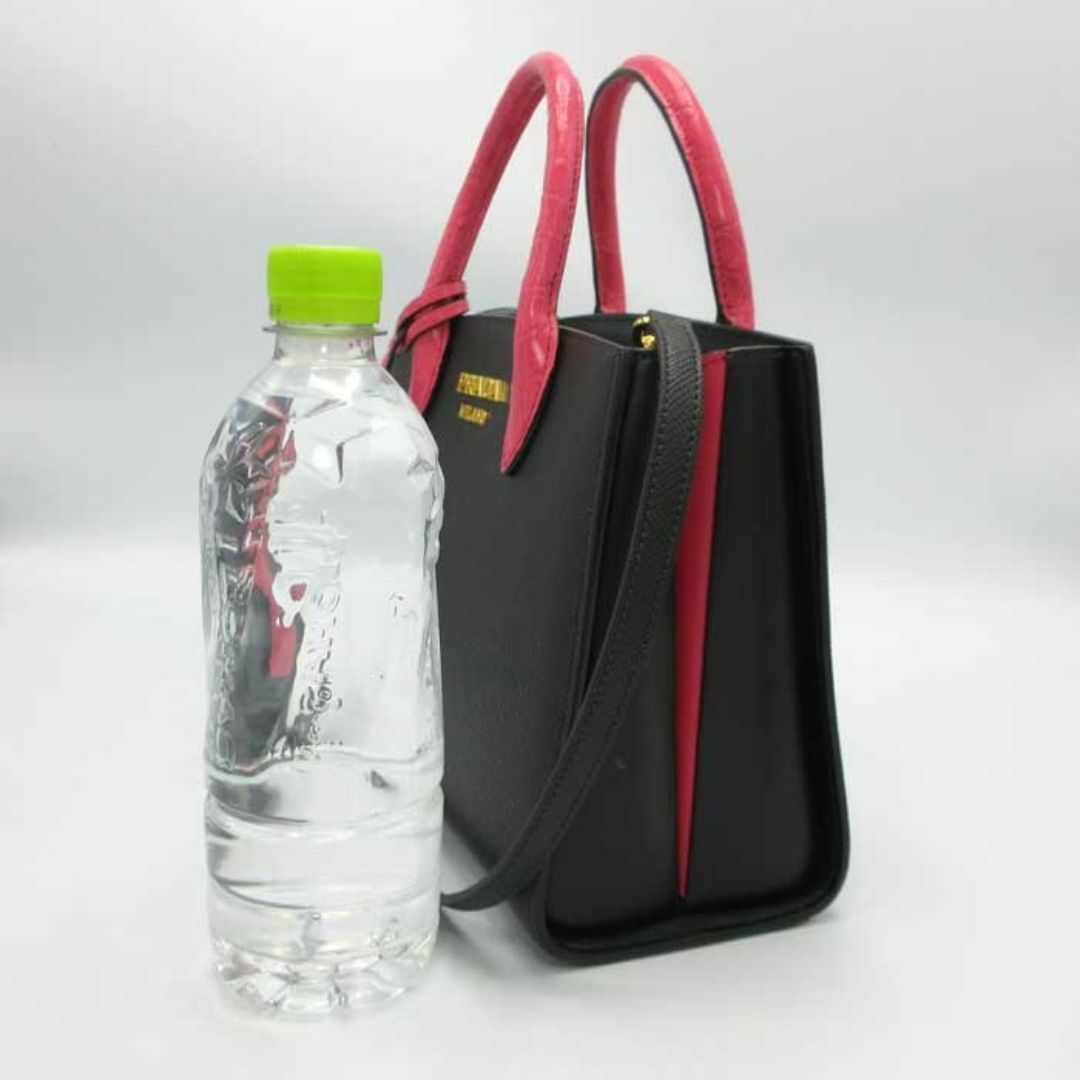 PRADA - 【新品】プラダ 1BA204 SAFFIANO CUIR+C NERO+MAGENTA PRADA - 【新品】プラダ 1BA204 SAFFIANO CUIR+C NERO+MAGENTA