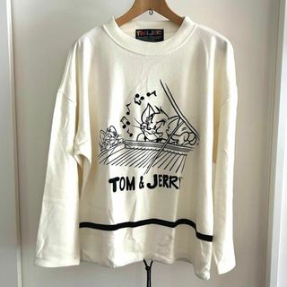 希少！トムとジェリー　トレーナー　フリース　オールド　ヴィンテージ 90s 古着(Tシャツ/カットソー(七分/長袖))