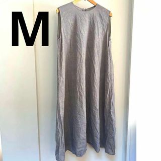 ババグーリ　ワンピース　ヘンプ　　M ノースリーブ　ロングワンピース(ロングワンピース/マキシワンピース)