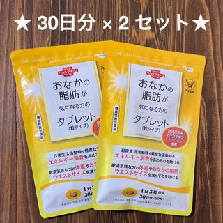 タイショウセイヤク(大正製薬)の大正製薬 おなかの脂肪が気になる方のタブレット 粒タイプ 30日分×2セット(ダイエット食品)