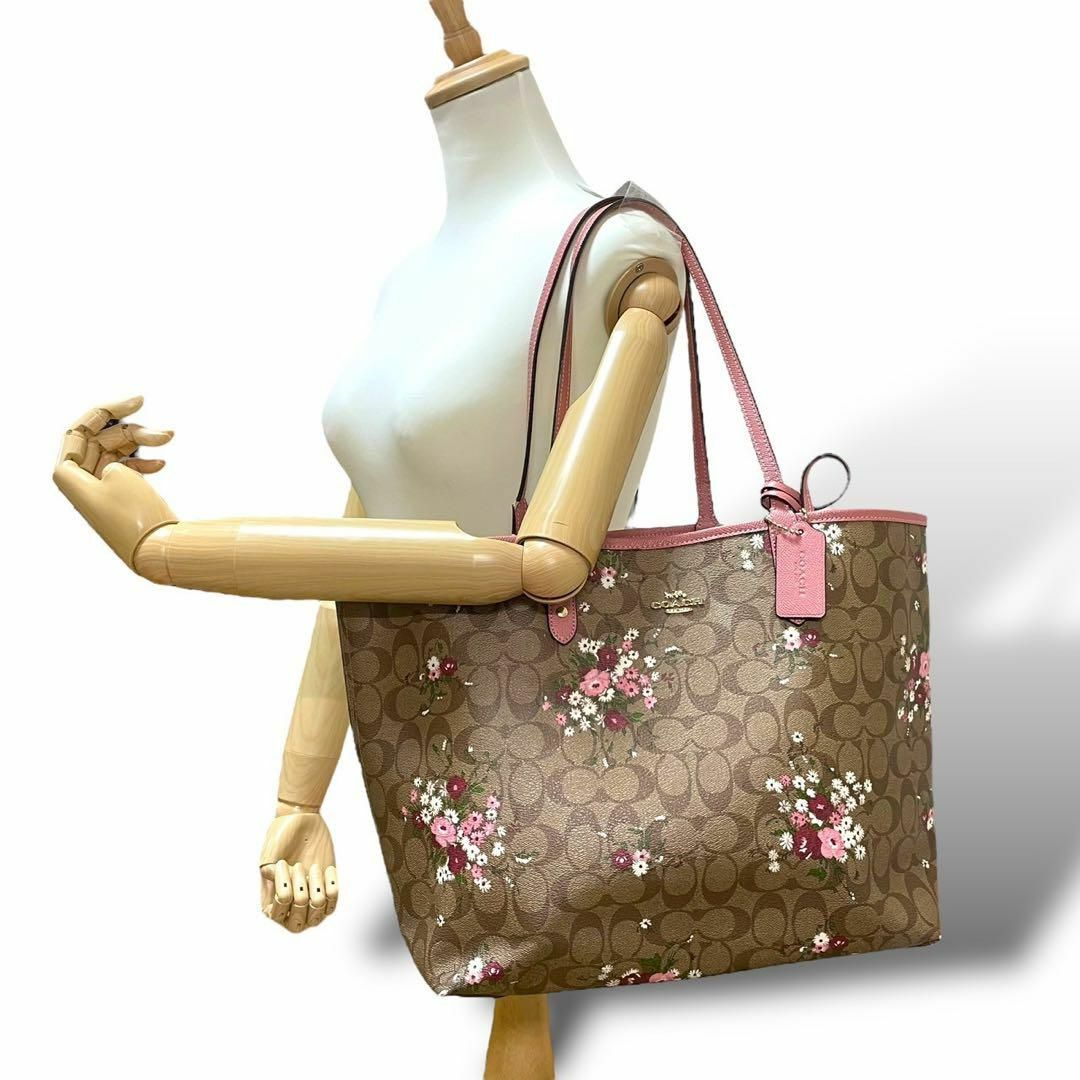 COACH - coach コーチ トートバッグ シグネチャー 花柄 PVC COACH - coach コーチ トートバッグ シグネチャー 花柄 PVC