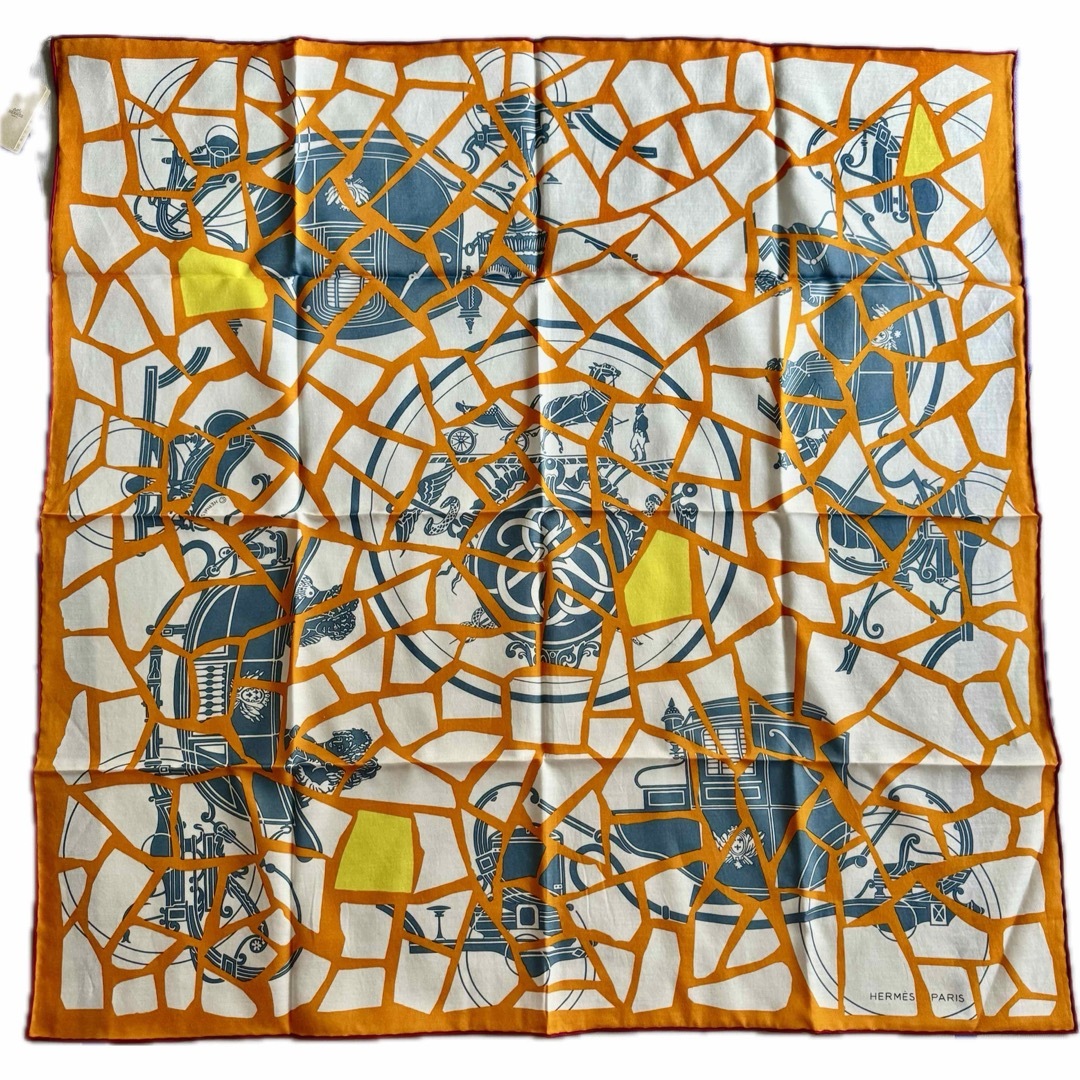 新品】HERMES カレ65 エクスリブリス アン モザイク スカーフ 新品】HERMES カレ65 エクスリブリス アン モザイク スカーフ
