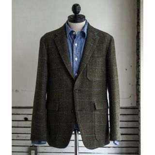 ビームスプラス(BEAMS PLUS)のKENNETH FIELD 50s UNCONⅡオリーブ 40 ハリスツイード(テーラードジャケット)