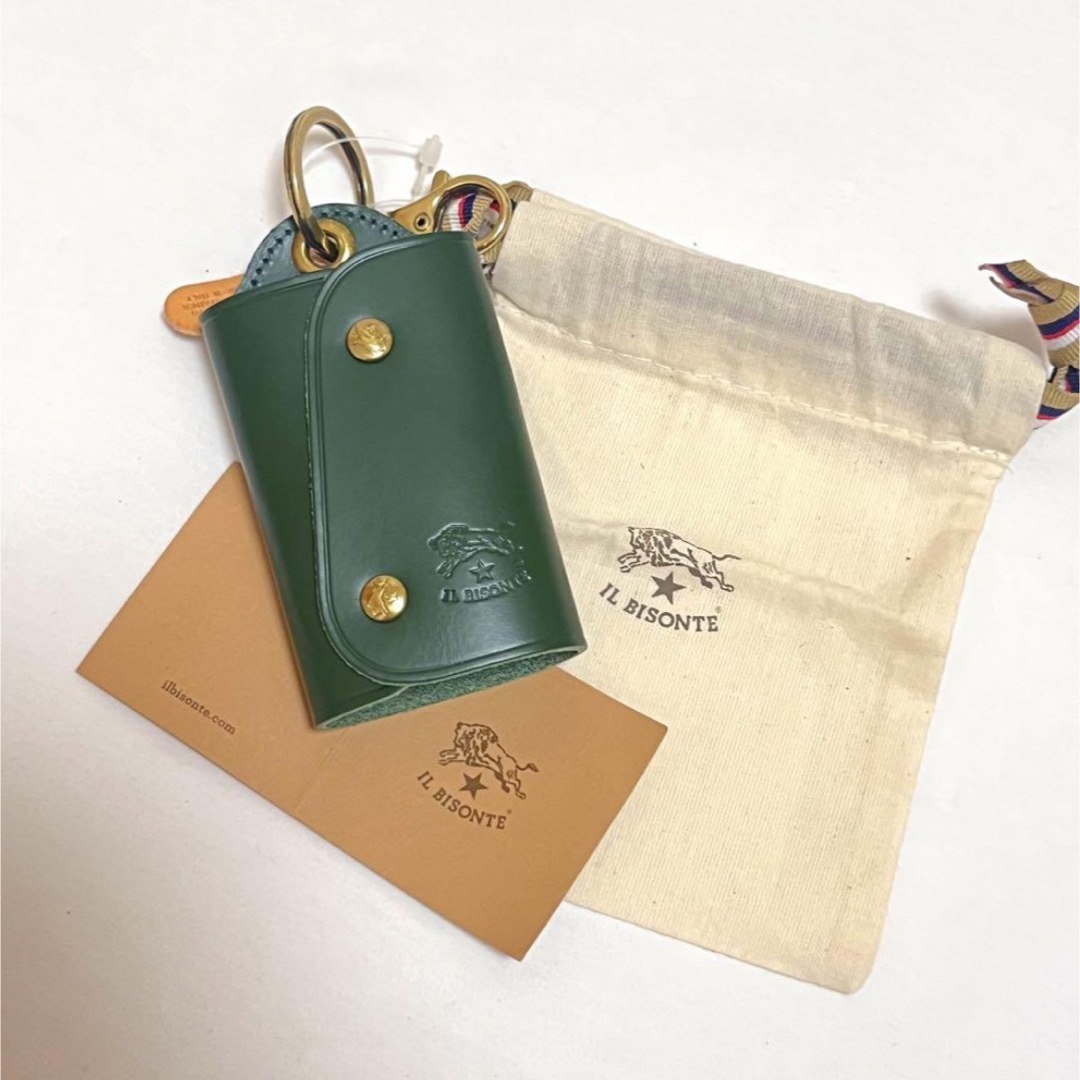 IL BISONTE イルビゾンテ キーケース 緑 グリーン スマートキー 新品 IL BISONTE イルビゾンテ キーケース 緑 グリーン スマートキー 新品