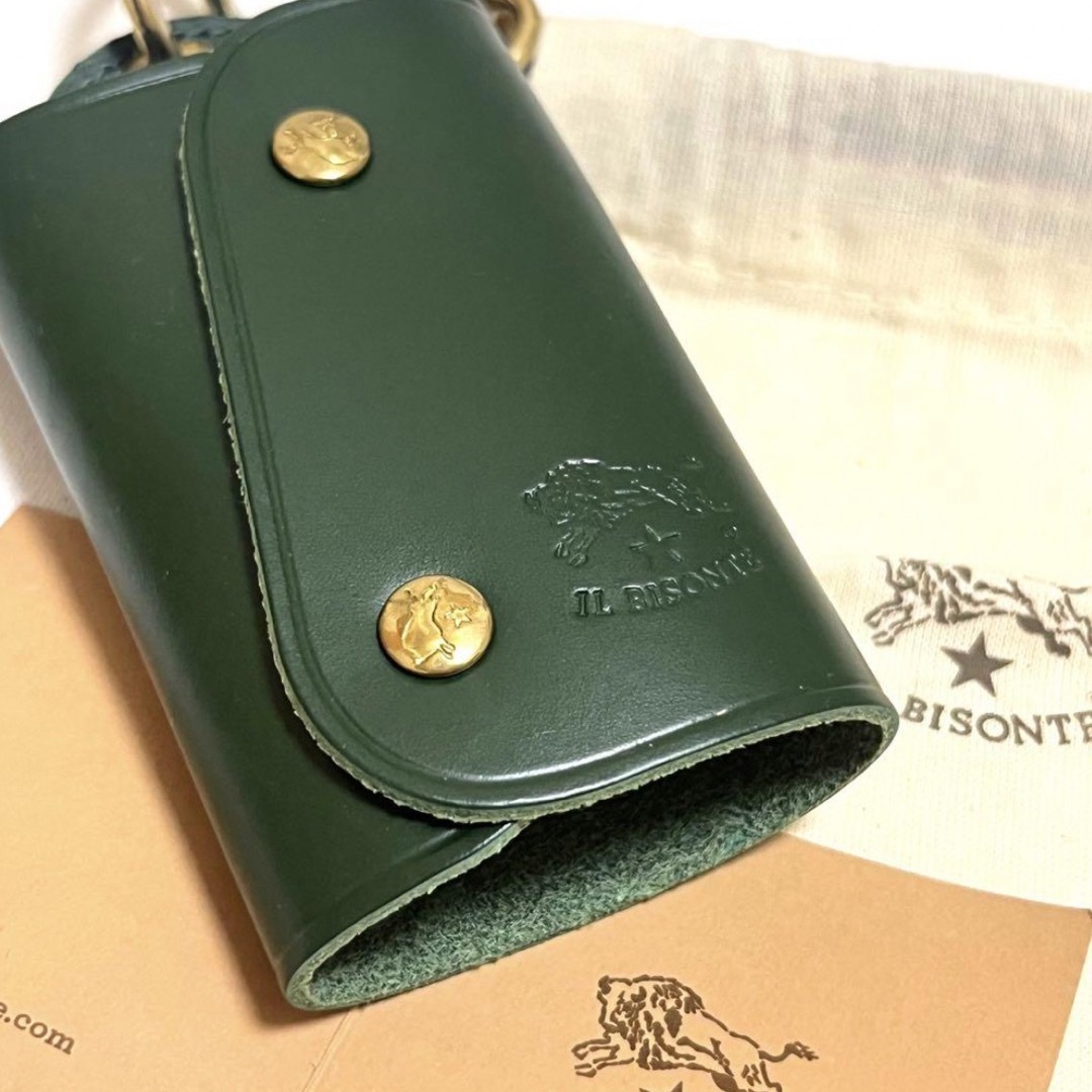 IL BISONTE イルビゾンテ キーケース 緑 グリーン スマートキー 新品 IL BISONTE イルビゾンテ キーケース 緑 グリーン スマートキー 新品