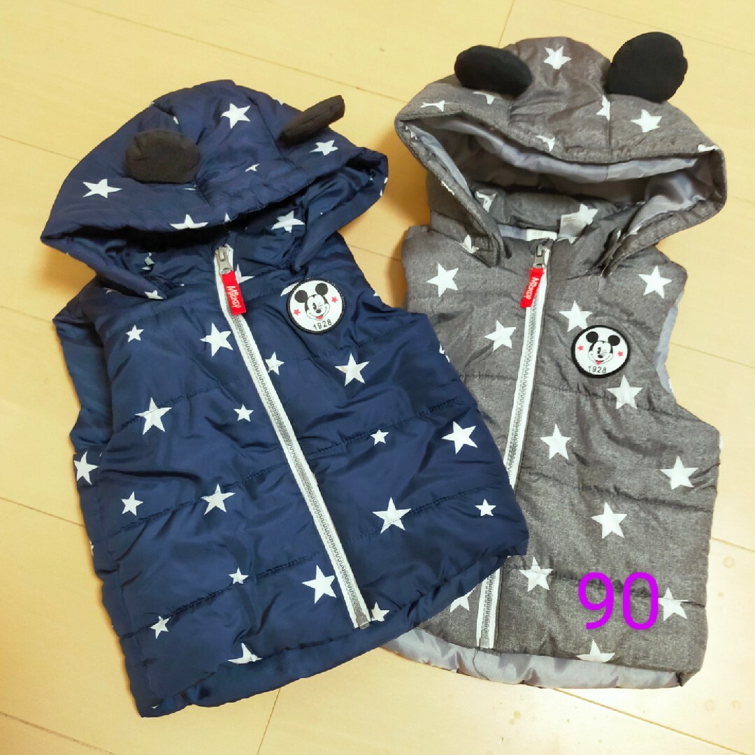 H&M(エイチアンドエム)の★冬物SALE【Disney】ミッキーダウンベスト　90cm　★単品OK キッズ/ベビー/マタニティのキッズ服男の子用(90cm~)(ジャケット/上着)の商品写真