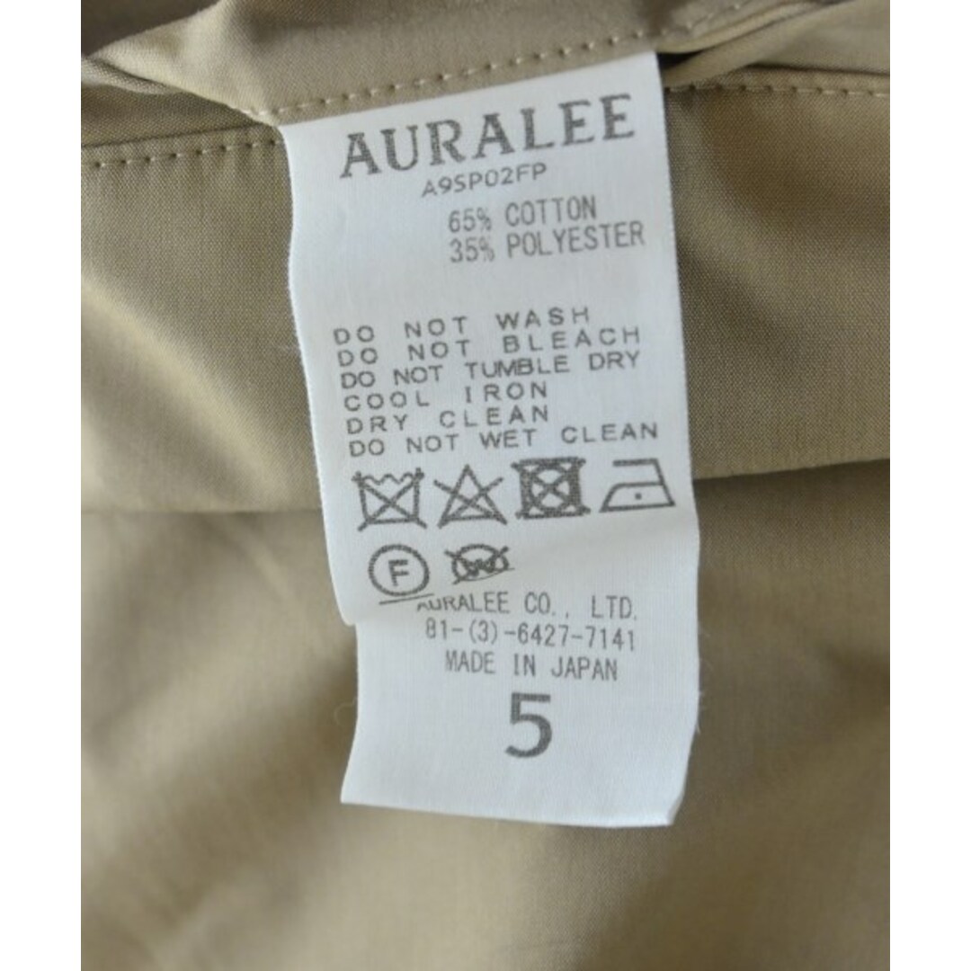 AURALEE オーラリー スラックス 5(L位) ベージュ 【古着】【中古】 AURALEE オーラリー スラックス 5(L位) ベージュ 【古着】【中古】