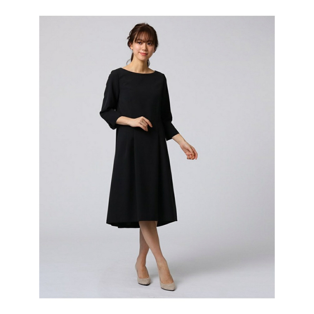 新品 UNTITLED 【洗える】八分袖タックワンピース 大きいサイズ 48 新品 UNTITLED 【洗える】八分袖タックワンピース 大きいサイズ 48