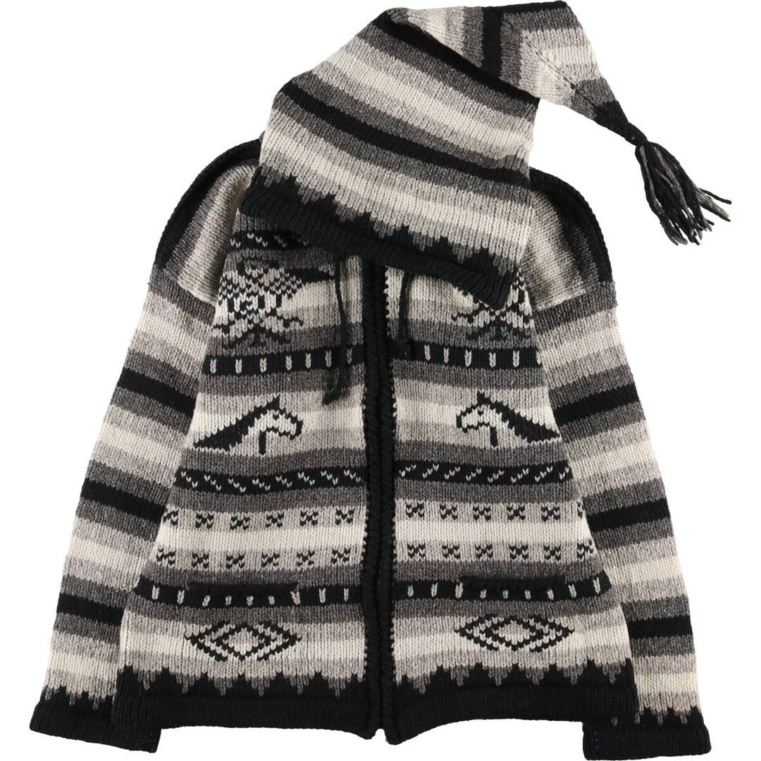 古着 ECUADOR KNITWEAR 総柄 サンダーバード柄 馬柄 ボーダー柄 古着 ECUADOR KNITWEAR 総柄 サンダーバード柄 馬柄 ボーダー柄