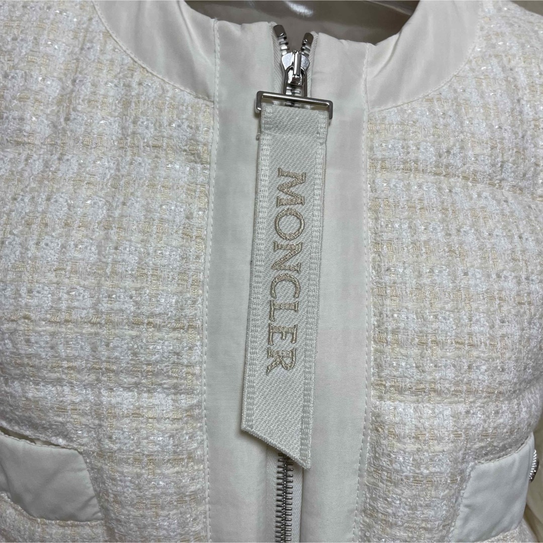 MONCLER - moncermaixモンクレールツイードダウンコートノー MONCLER - moncermaixモンクレールツイードダウンコートノー