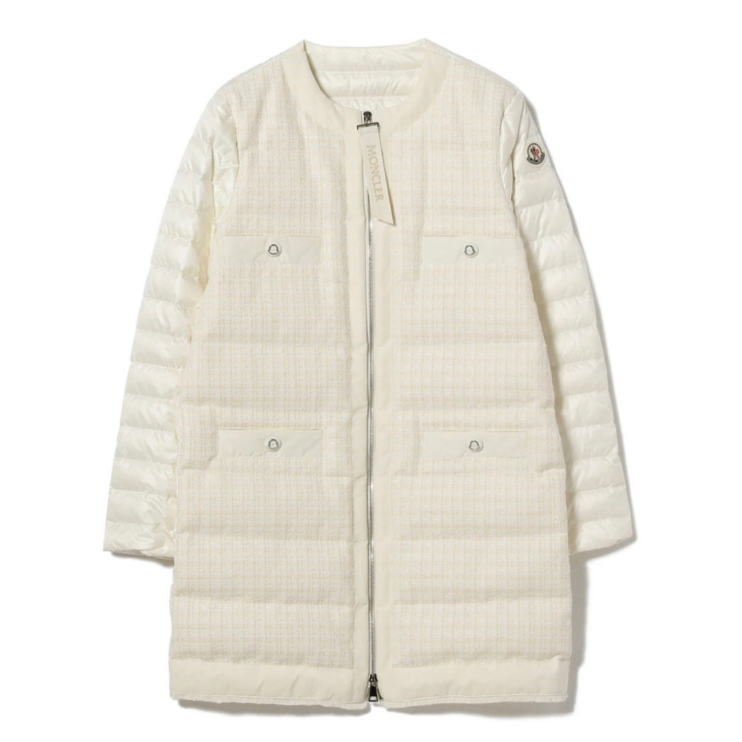 MONCLER - moncermaixモンクレールツイードダウンコートノー MONCLER - moncermaixモンクレールツイードダウンコートノー