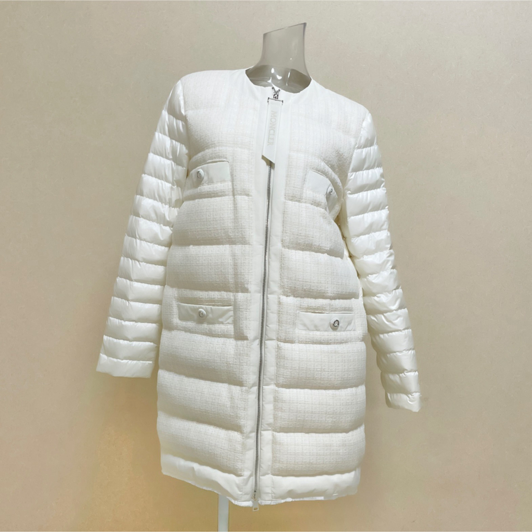 MONCLER - moncermaixモンクレールツイードダウンコートノー MONCLER - moncermaixモンクレールツイードダウンコートノー