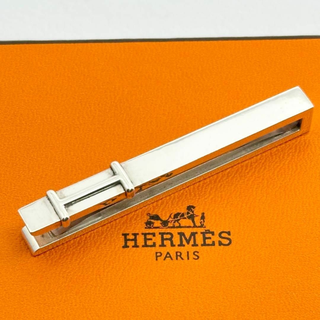 HERMES - HERMES エルメス Hロゴ シルバー 925 ネクタイピン HERMES - HERMES エルメス Hロゴ シルバー 925 ネクタイピン