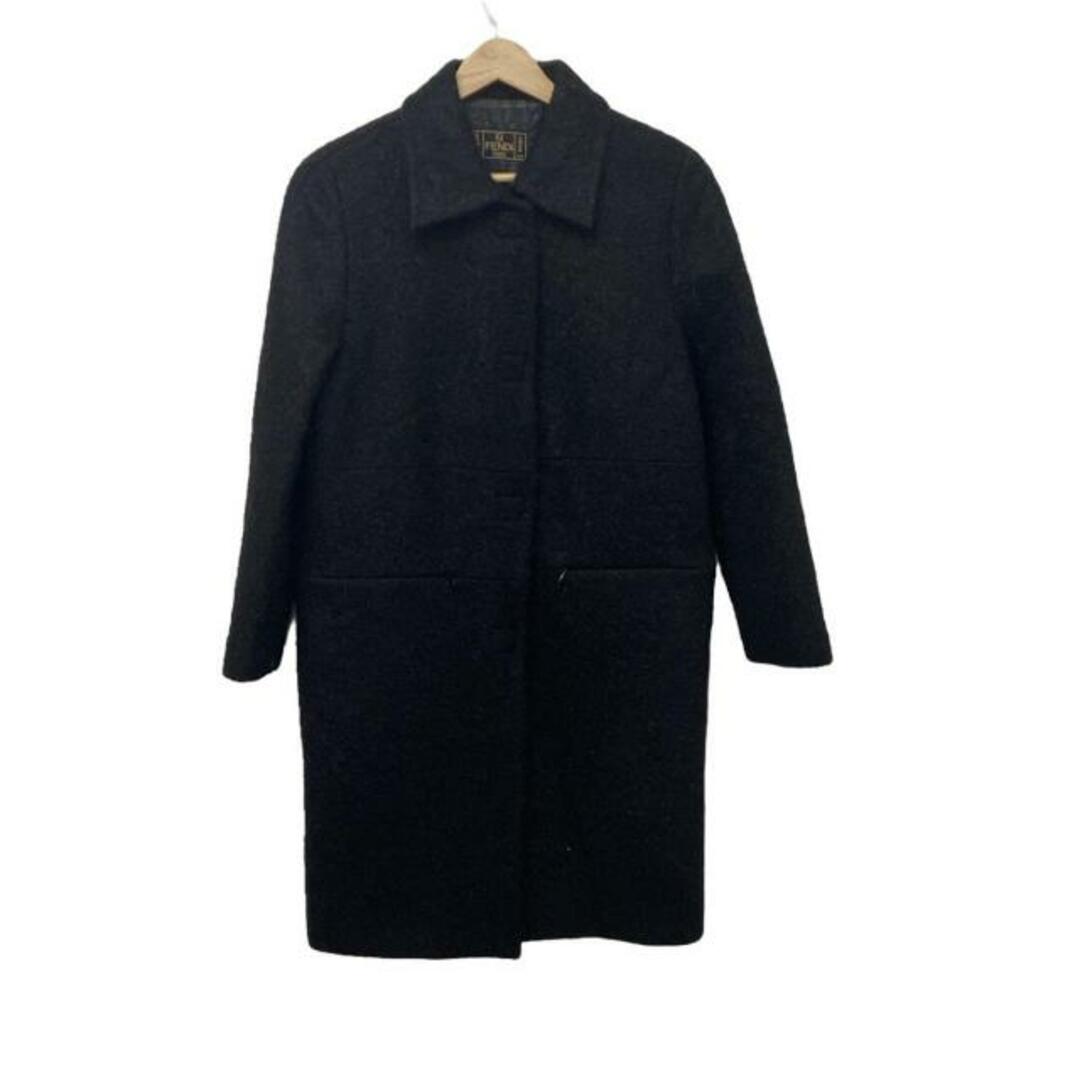FENDI jeans(フェンディ) コート レディース - 黒 長袖/秋/冬 FENDI jeans(フェンディ) コート レディース - 黒 長袖/秋/冬