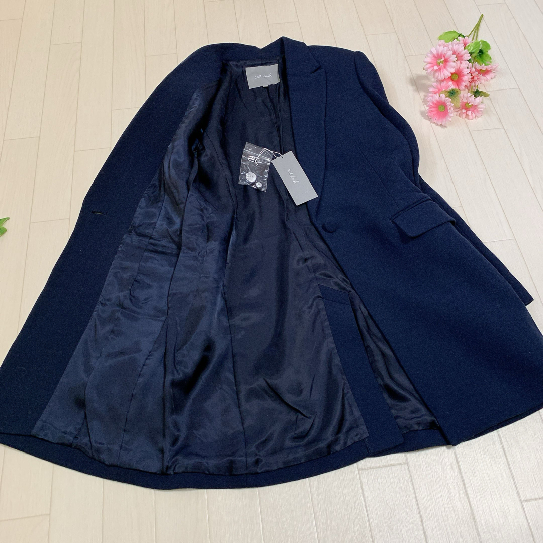 23区 Lab. ウールダブルジョーゼット ジャケット コート 38 23区 Lab. ウールダブルジョーゼット ジャケット コート 38