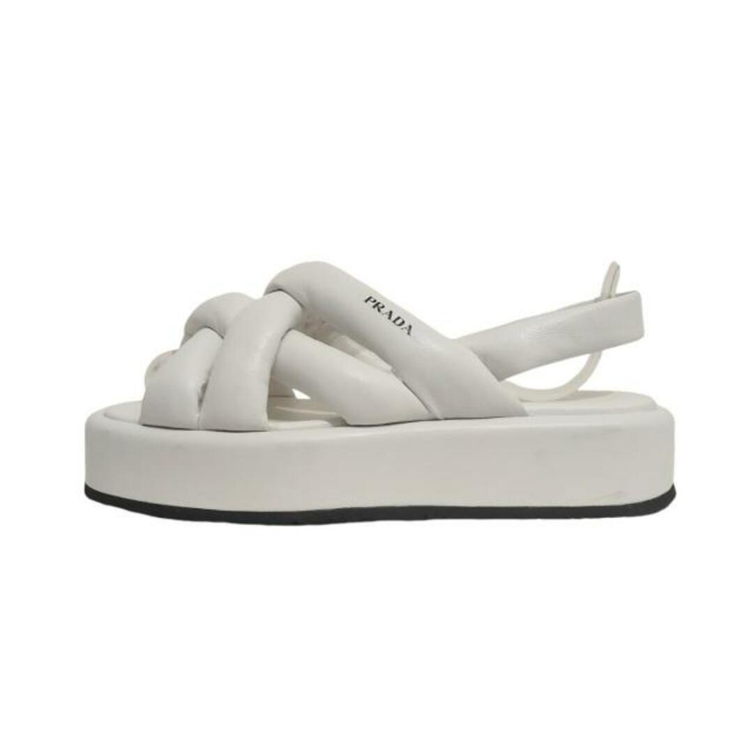 美品◇プラダ PRADA モノリスレザーサンダル36 美品◇プラダ PRADA モノリスレザーサンダル36