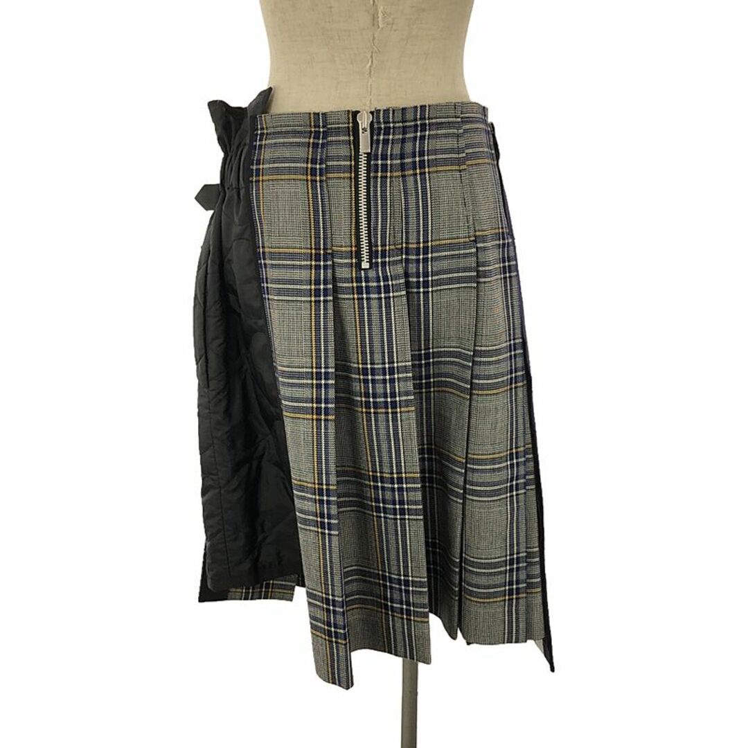 sacai / サカイ | 異素材切替ストライプ チェック ロング sacai / サカイ | 異素材切替ストライプ チェック ロング