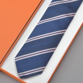 HERMES - 未使用◇HERMES エルメス ストライプ ネクタイ シルク HERMES - 未使用◇HERMES エルメス ストライプ ネクタイ シルク
