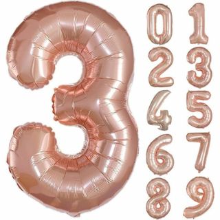 【新品】バルーン 風船 ナンバー3 誕生日 ハッピーバースデー ピンク 数字(トートバッグ)