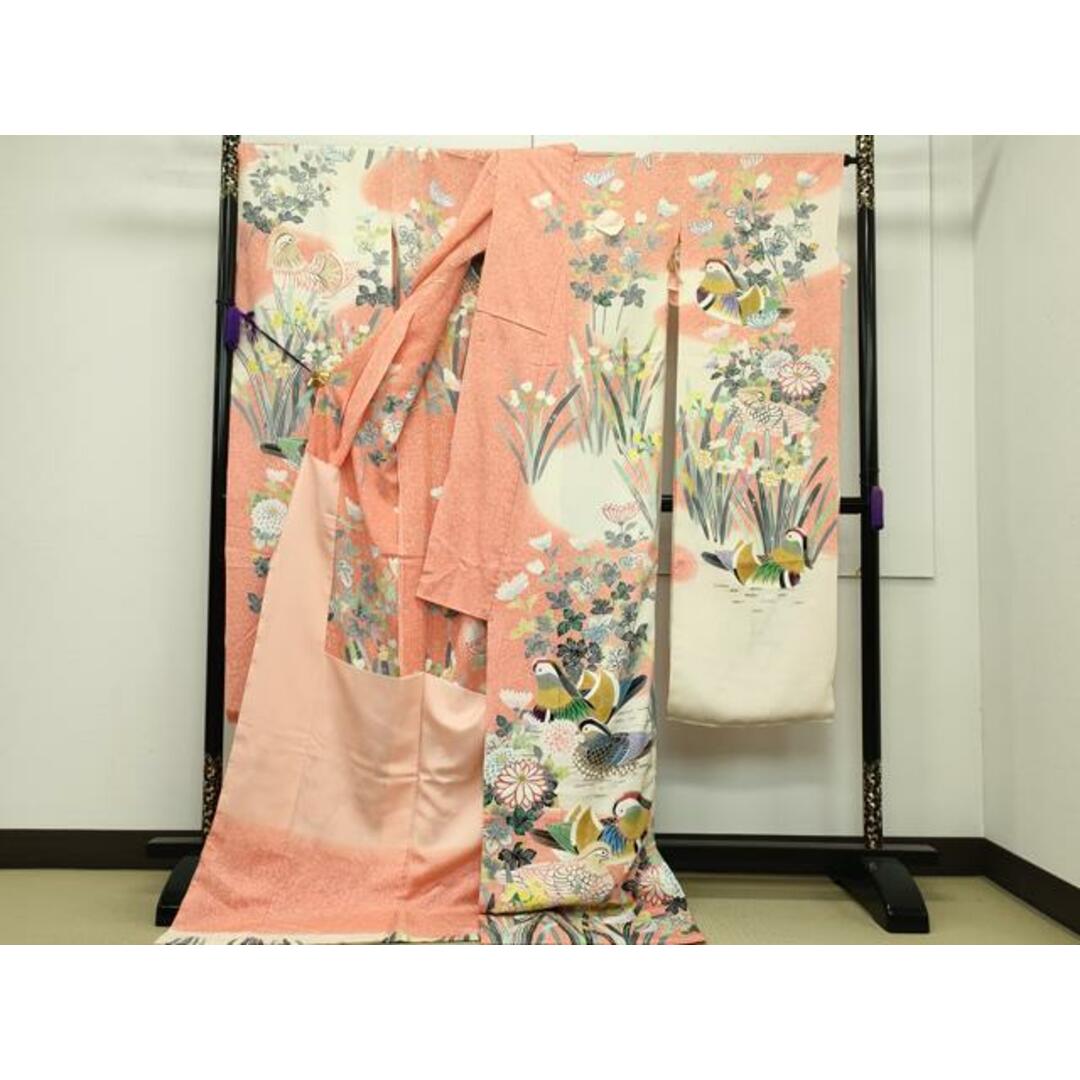平和屋本店□超大作 鴛鴦20羽 人間国宝・羽田登喜男 振袖 仮絵羽 平和屋本店□超大作 鴛鴦20羽 人間国宝・羽田登喜男 振袖 仮絵羽