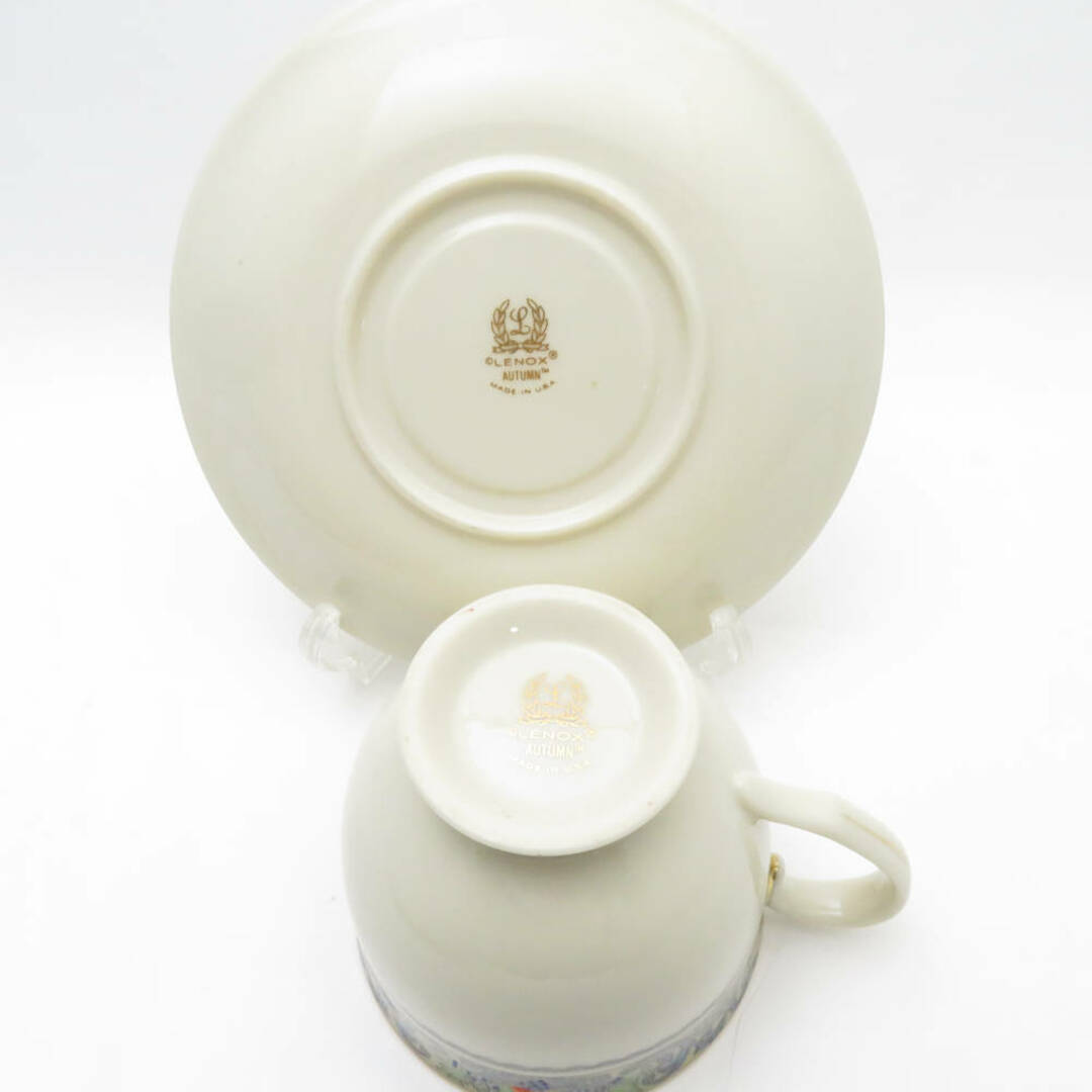 美品 LENOX レノックス オータム カップ&ソーサー 中皿 2点 美品 LENOX レノックス オータム カップ&ソーサー 中皿 2点