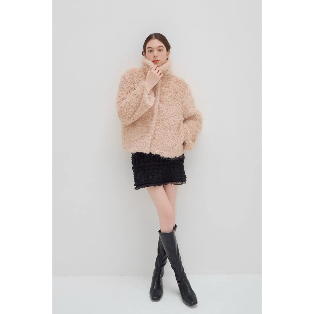 muguet volume fake fur coat ピンク muguet volume fake fur coat ピンク
