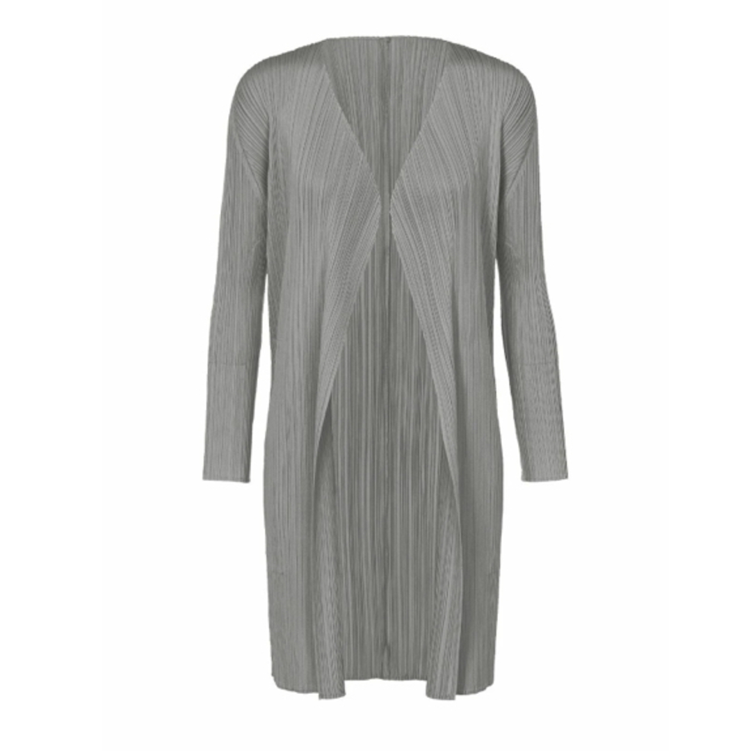 PLEATS PLEASE BASICS ミドルカーディガンGRAYサイズ3 PLEATS PLEASE BASICS ミドルカーディガンGRAYサイズ3
