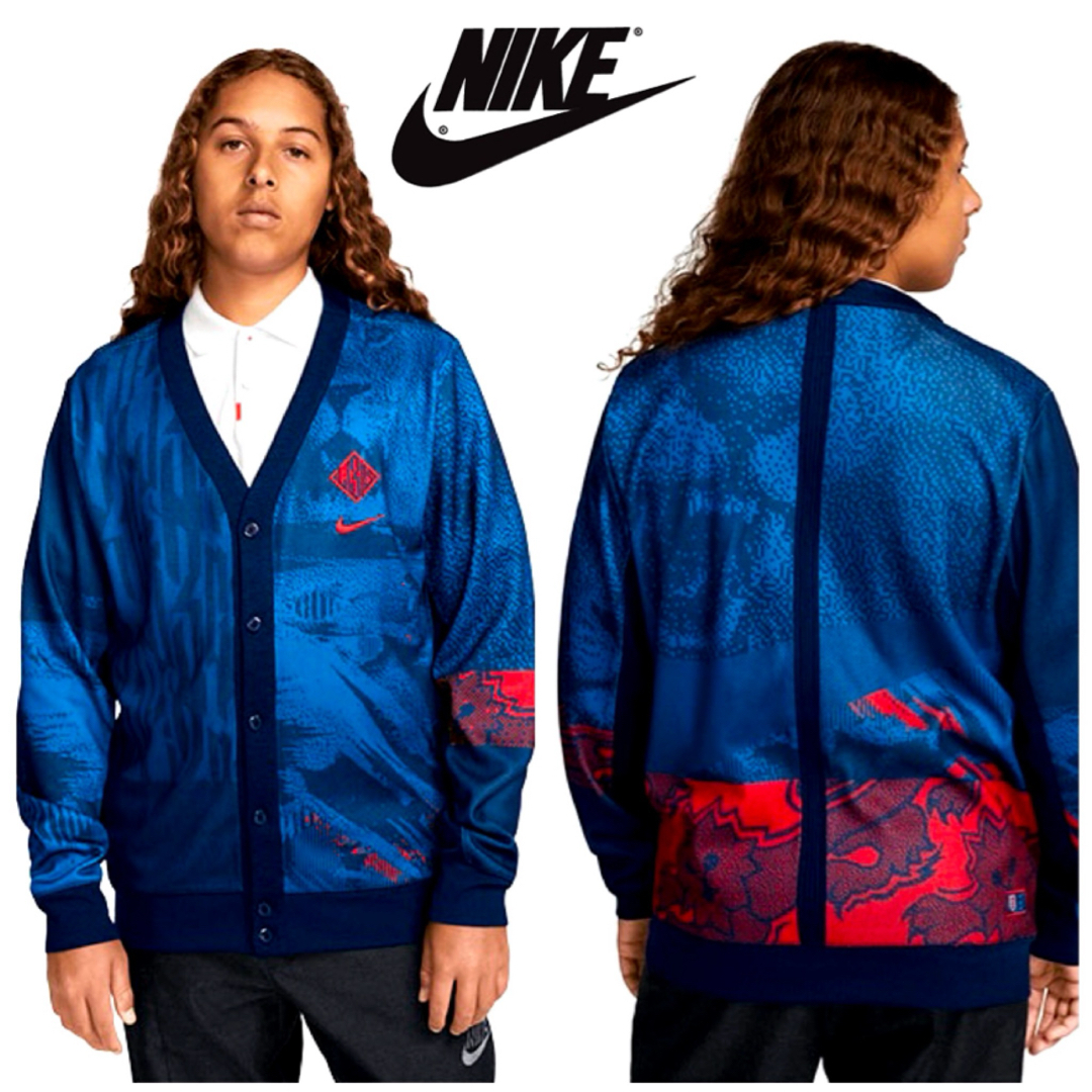 美品■NIKE■イングランド代表 DF プレイヤーカーディガン ブルーボイド M 美品□NIKE□イングランド代表 DF プレイヤーカーディガン