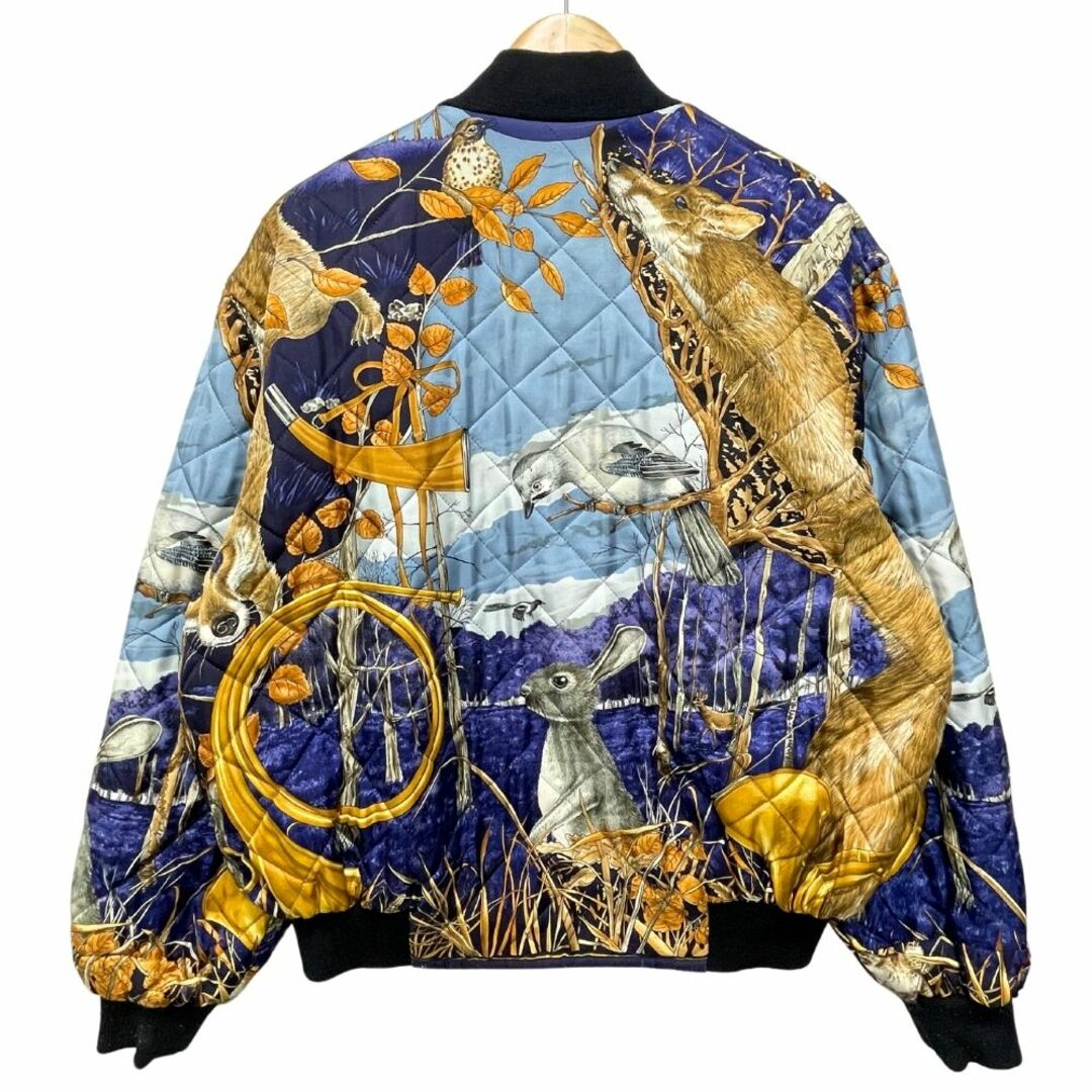 HERMES - HERMES エルメス ネイビー面シルク100% リバーシブル HERMES - HERMES エルメス ネイビー面シルク100% リバーシブル