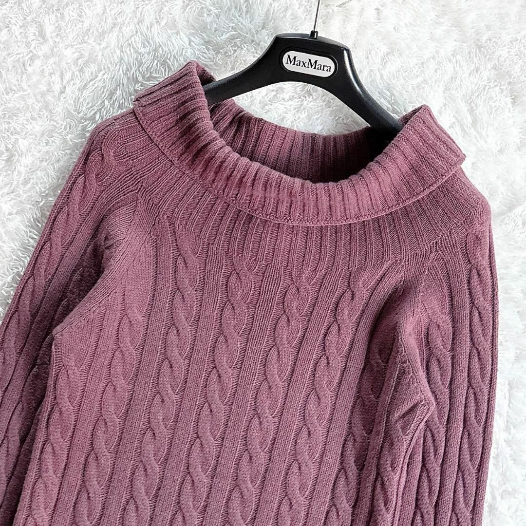 美品♡マックスマーラ 最高級白タグ カシミヤ混タートルネック