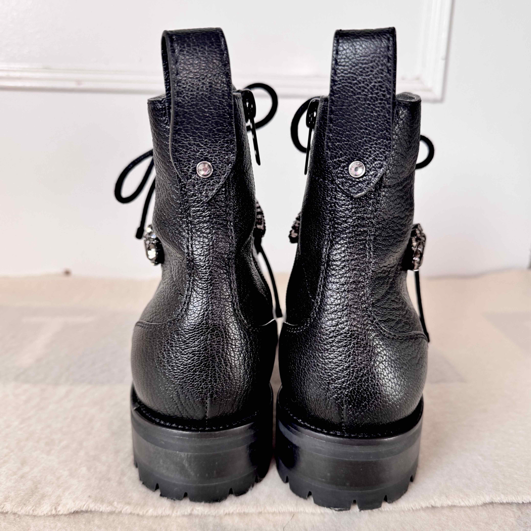 JIMMY CHOO - ジミーチュウ 美品 CRUZ FLAT コンバット ブーツ JIMMY CHOO - ジミーチュウ 美品 CRUZ FLAT コンバット ブーツ