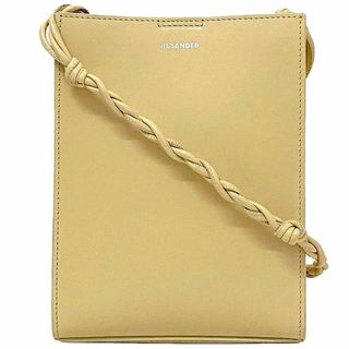 ジルサンダー タングル ショルダーバッグ ベージュ イエロー JSWQ853173 WQB69110N272 美品 レザー 中古 JIL SANDER シンプル 肩掛け マチ有 黄色 人気 定番 女性 レディース エレガント お洒落 上品(ショルダーバッグ)