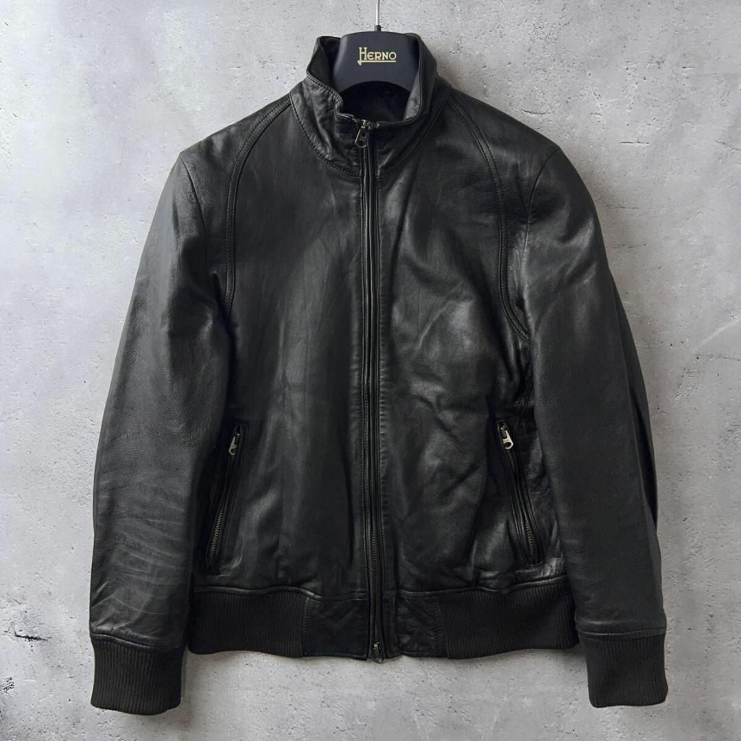 希少 羊革 シングル ライダース ジャケット TALON ZIP M 黒 美品 希少 羊革 シングル ライダース ジャケット TALON ZIP M 黒 美品