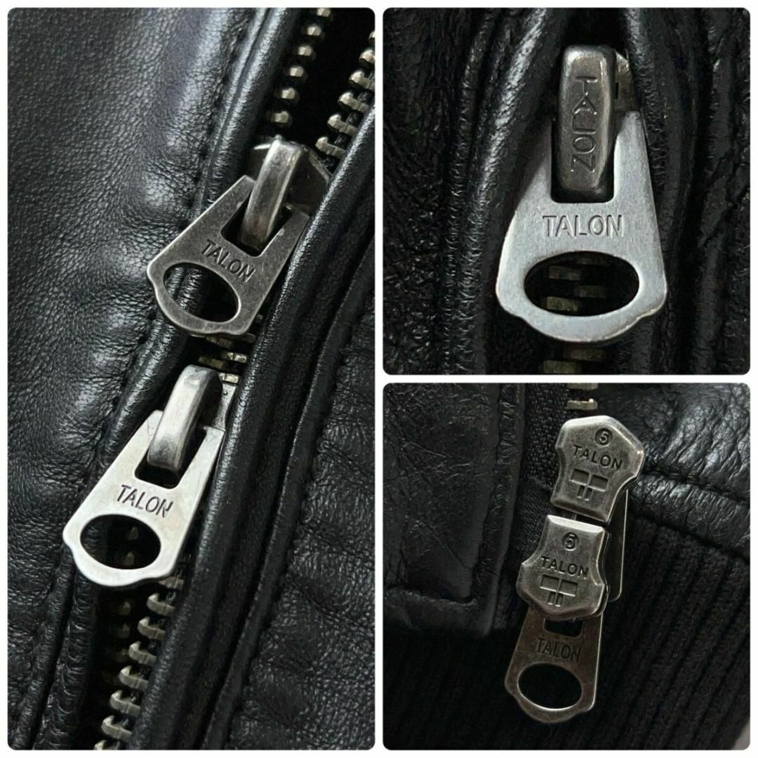 希少 羊革 シングル ライダース ジャケット TALON ZIP M 黒 美品 希少 羊革 シングル ライダース ジャケット TALON ZIP M 黒 美品