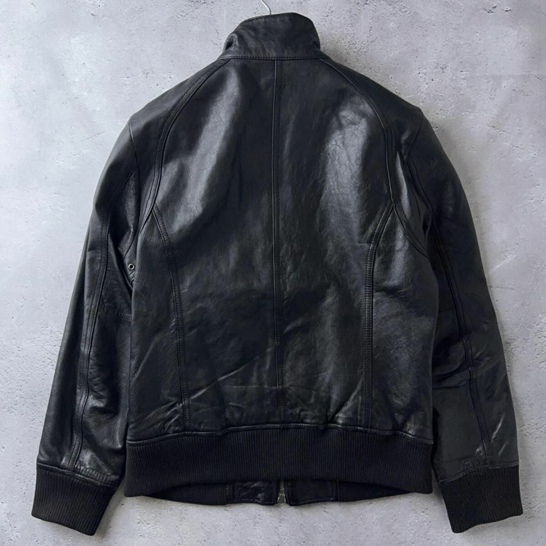 希少 羊革 シングル ライダース ジャケット TALON ZIP M 黒 美品 希少 羊革 シングル ライダース ジャケット TALON ZIP M 黒 美品