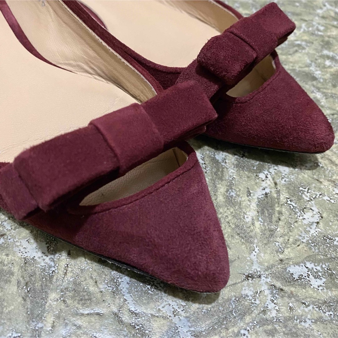 J&M DAVIDSON - J&M DAVIDSON リボンパンプス フラット サイズ J&M DAVIDSON - J&M DAVIDSON リボンパンプス フラット サイズ