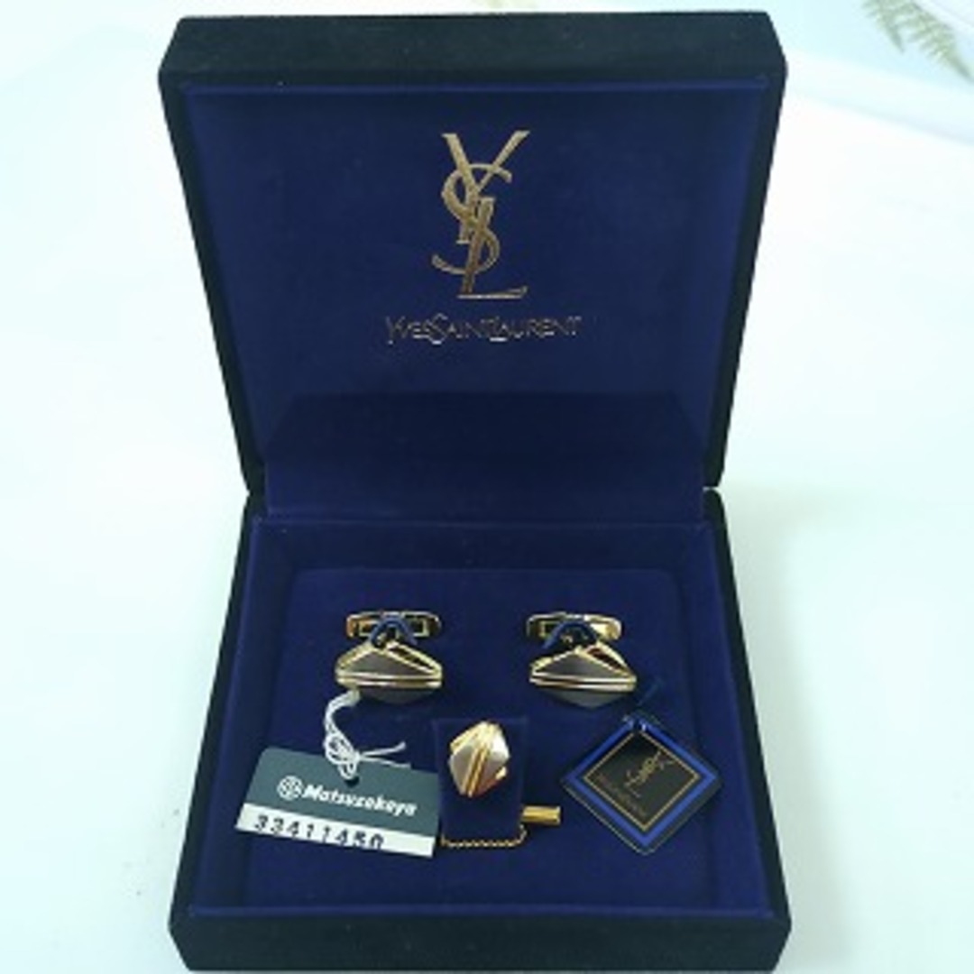 YSL イヴサンローラン カフリンクス ネクタイピン ゴールド YSL イヴサンローラン カフリンクス ネクタイピン ゴールド