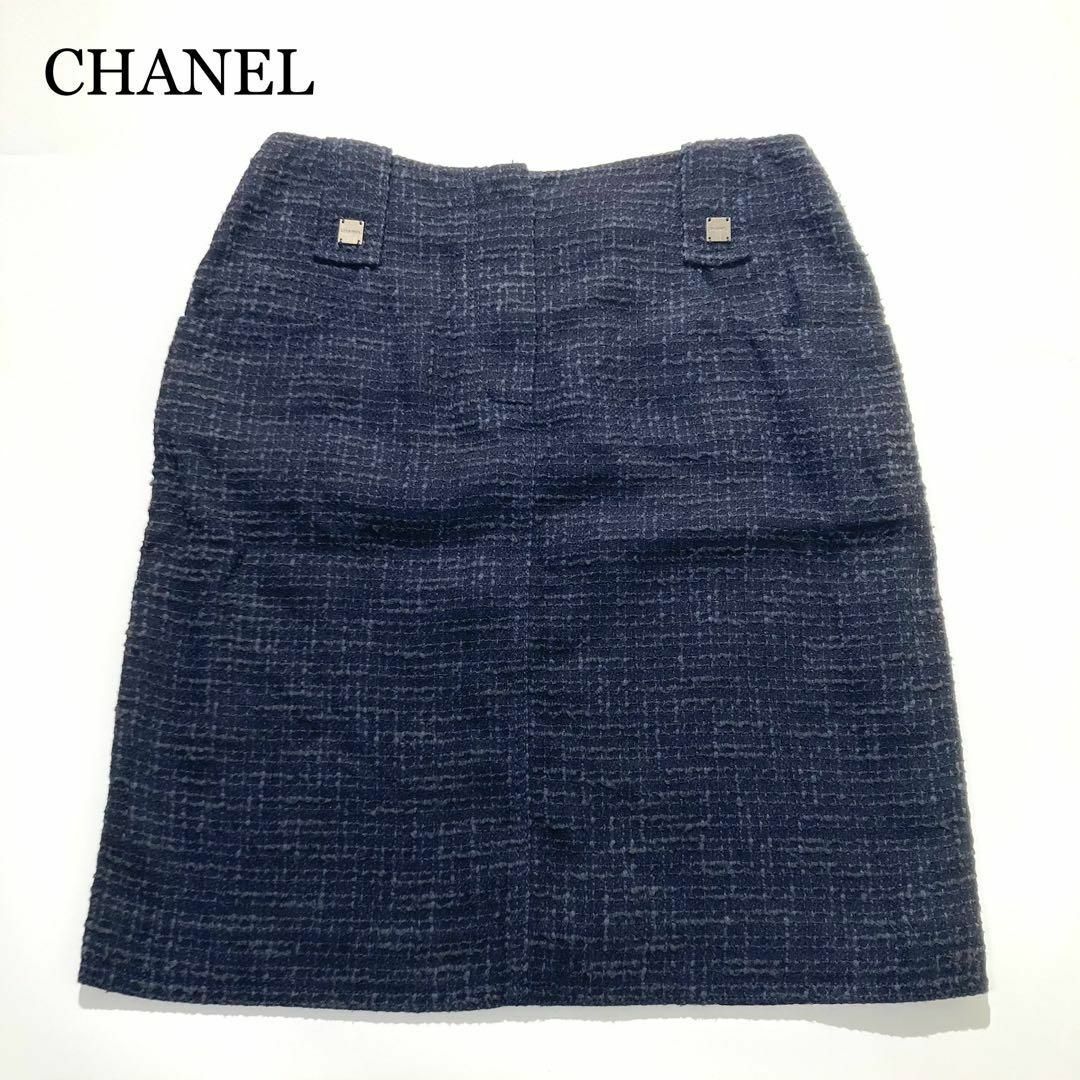 CHANEL - 【美品】CHANEL シャネル 台形スカート ミニ ツイード CHANEL - 【美品】CHANEL シャネル 台形スカート ミニ ツイード