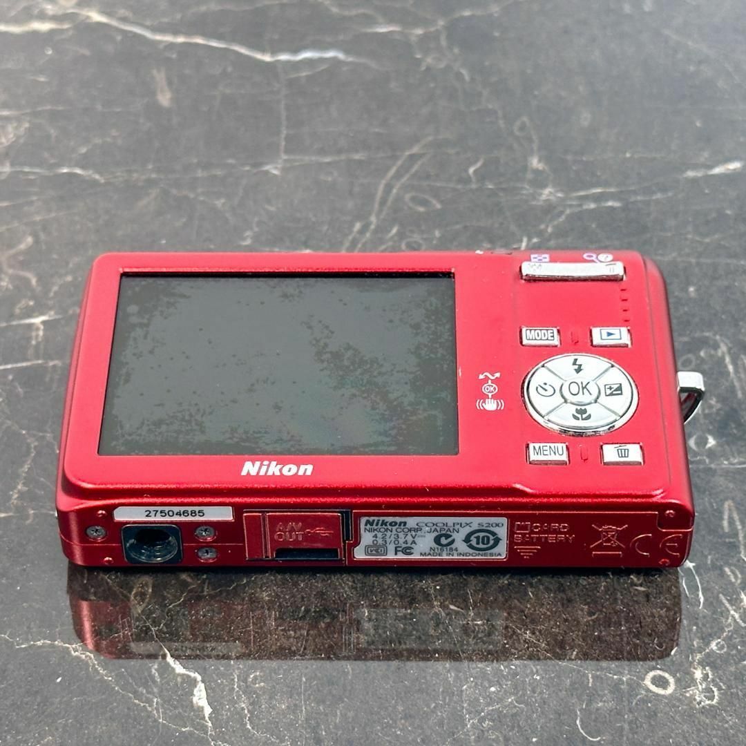 ☆中古美品☆Nikon COOLPIX S200 レッド☆操作確認済☆ Nikon COOLPIX S200 レッド ニコン コンデジ コンパクトデジタル