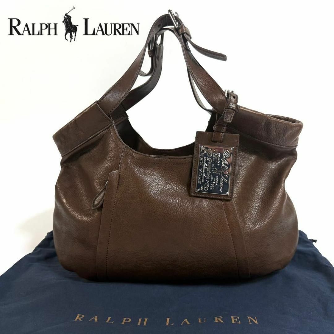 極美品】RALPH LAUREN ハンドバッグ イタリア製 保存袋付き 極美品】RALPH LAUREN ハンドバッグ イタリア製 保存袋付き