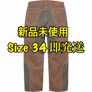 シュプリーム(Supreme)のSupreme 2 Tone Paneled Baggy Jean 茶34(デニム/ジーンズ)