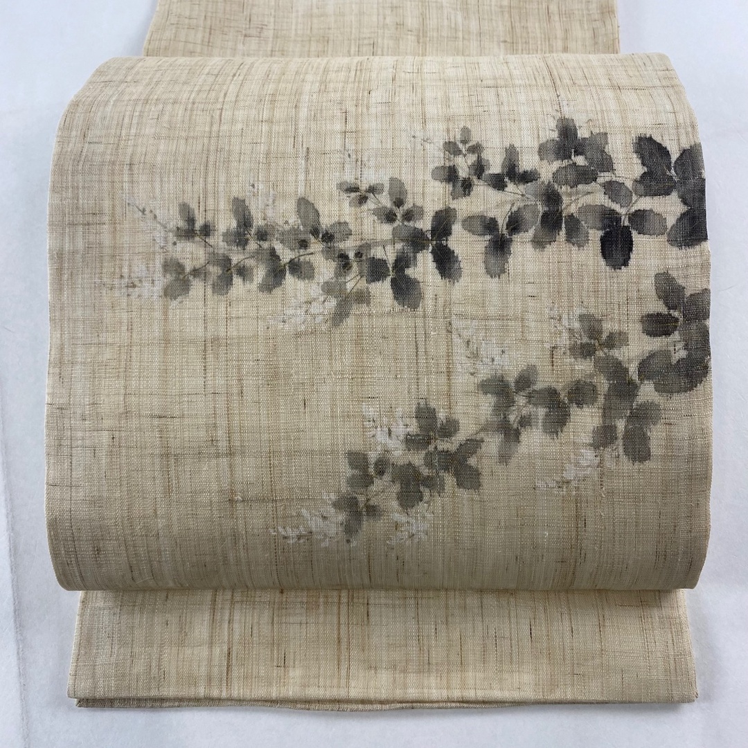 開き名古屋帯 秀品 麻 開き名古屋帯 秀品 麻