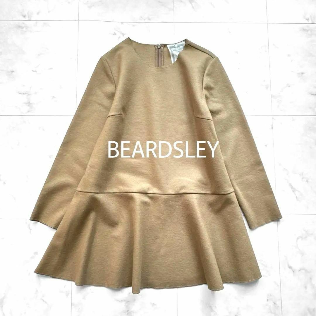 美品 Beardsley ビアズリー ペプラムトップ 裾フリル フェルトウール 美品 Beardsley ビアズリー ペプラムトップ 裾フリル フェルトウール