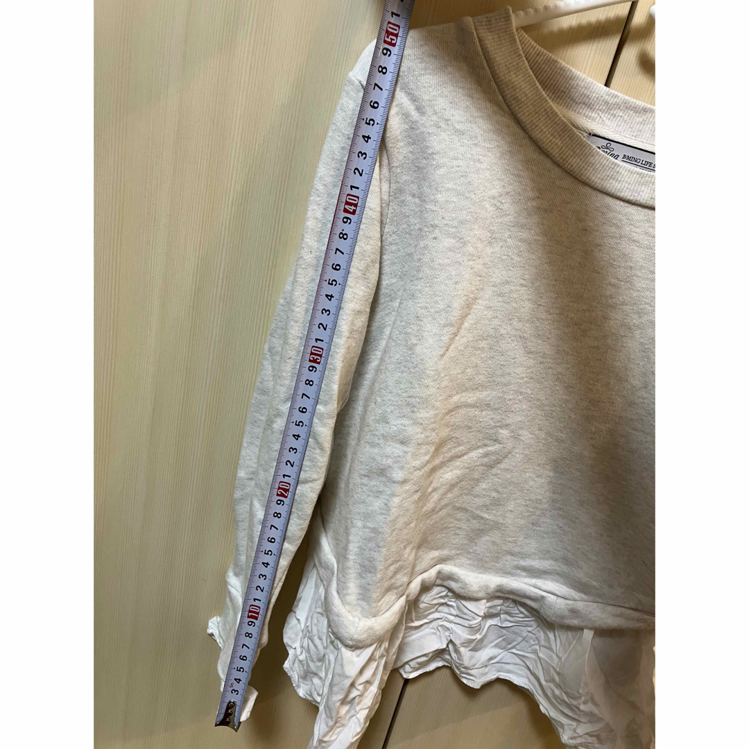 B:MING LIFE STORE by BEAMS(ビーミング ライフストア バイ ビームス)のフリル付き長袖トップス　beams ビームス レディースのトップス(カットソー(長袖/七分))の商品写真