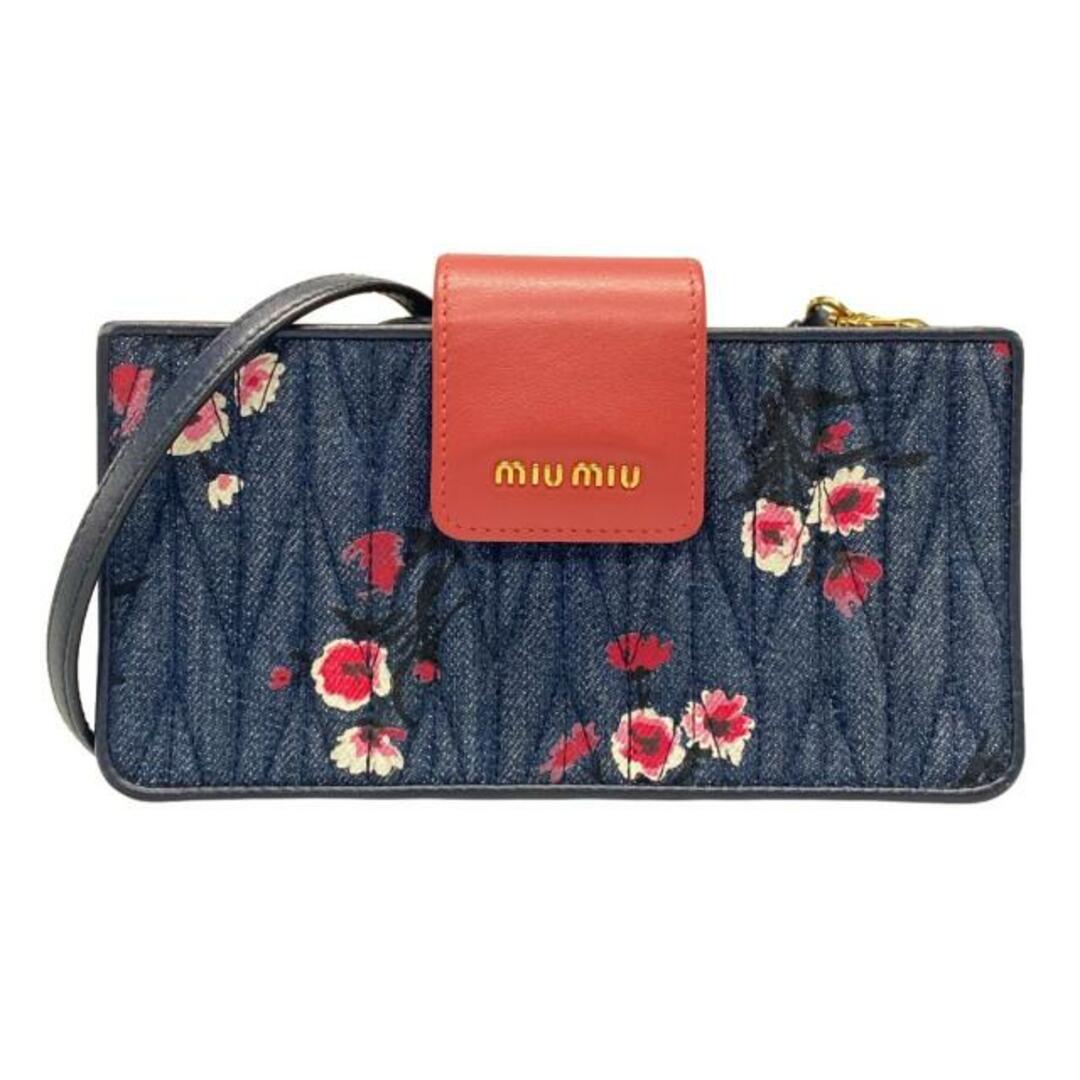 miumiu(ミュウミュウ) ショルダーバッグ - ネイビー×ピンク miumiu(ミュウミュウ) ショルダーバッグ - ネイビー×ピンク